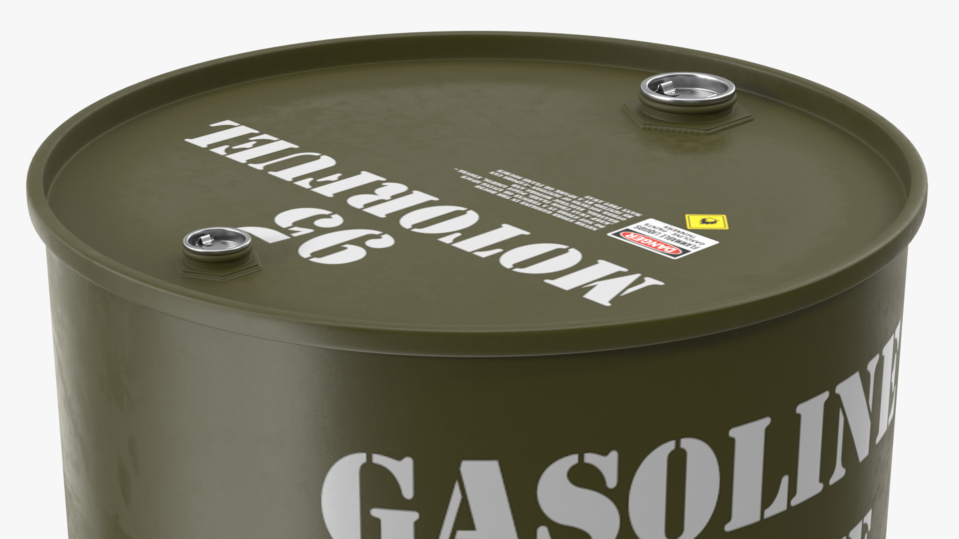 3D Gasoline 95 Octane Metal Barrel