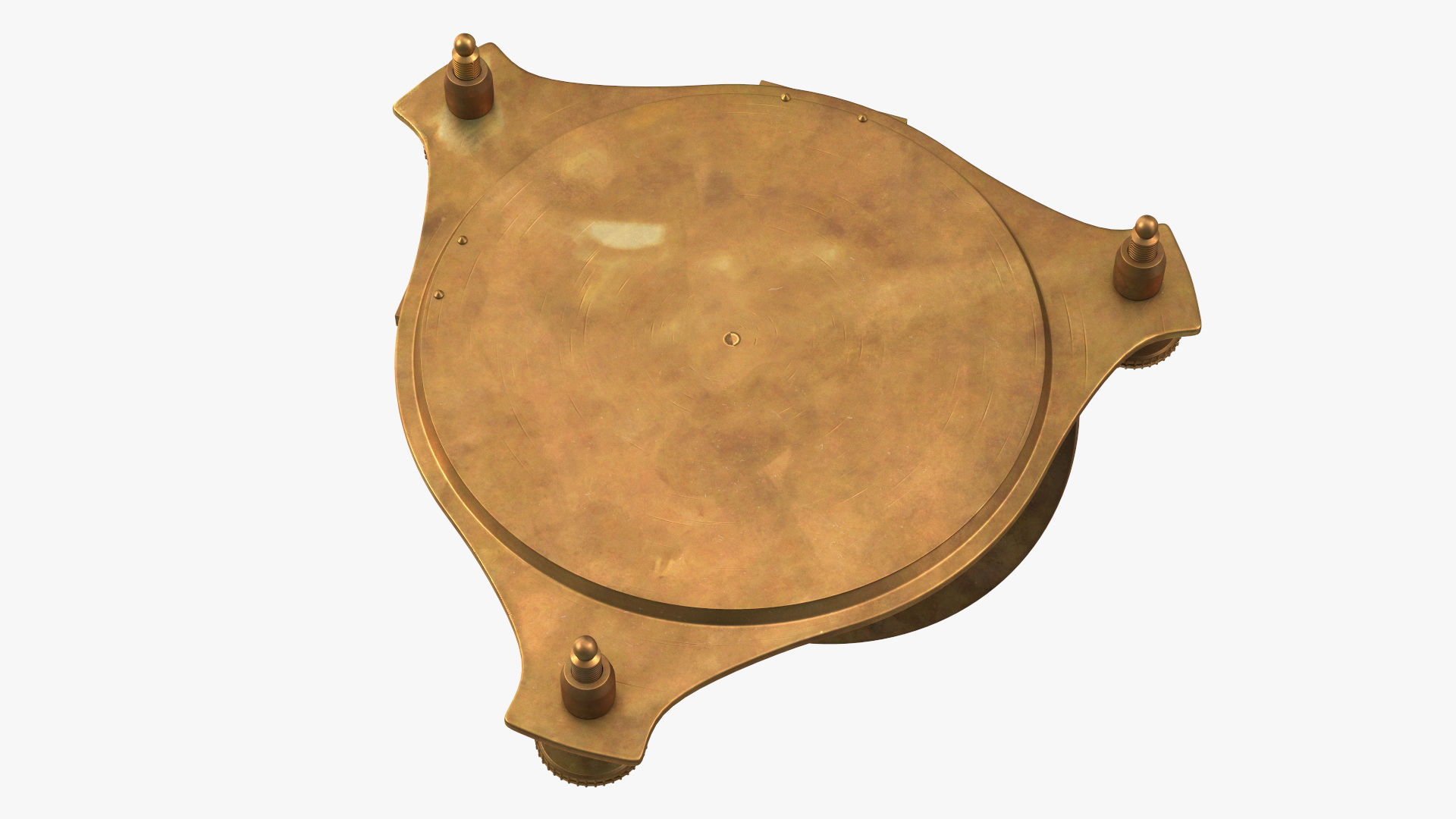 3D model Opened Aged Vintage Compass with Sundial