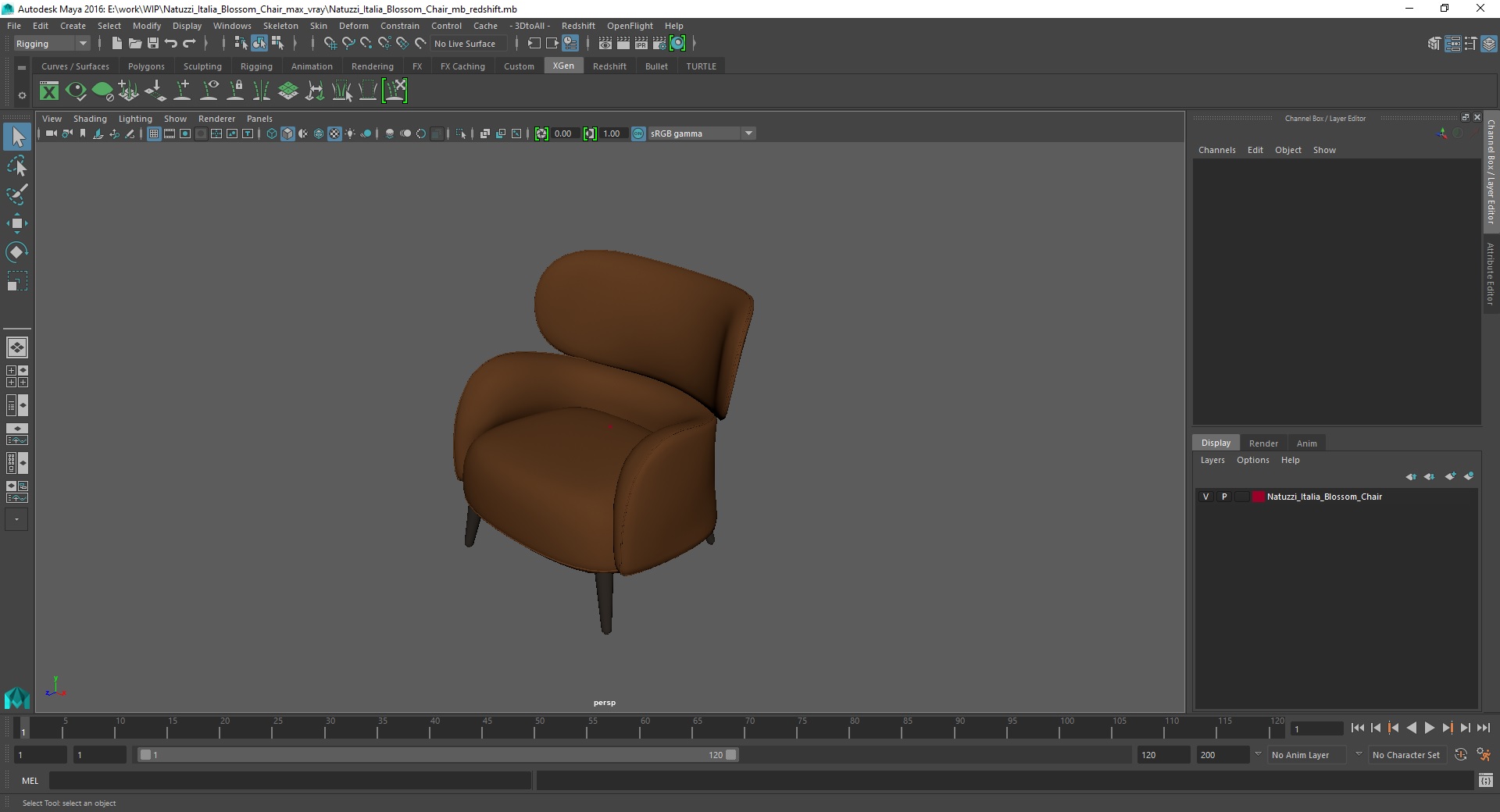 3D Natuzzi Italia Blossom Chair model