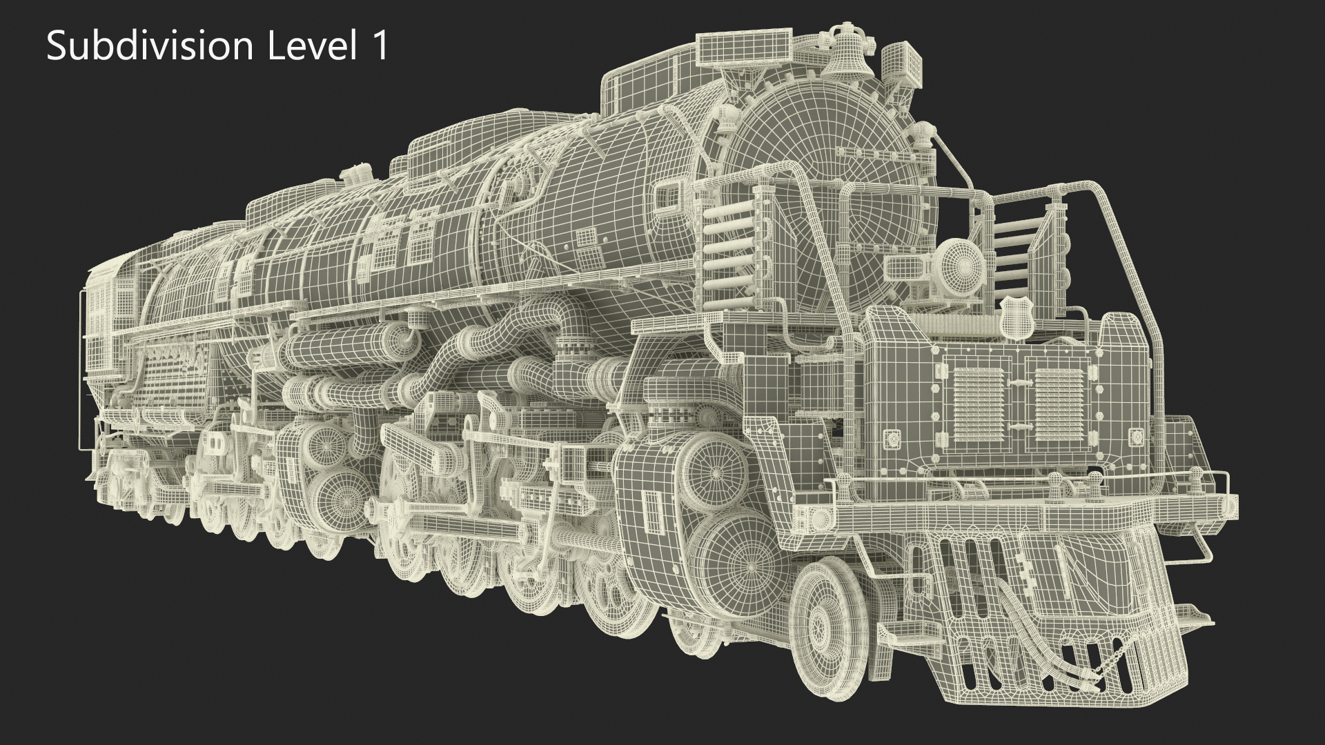 3D Worn Locomotive Rigged for Maya
