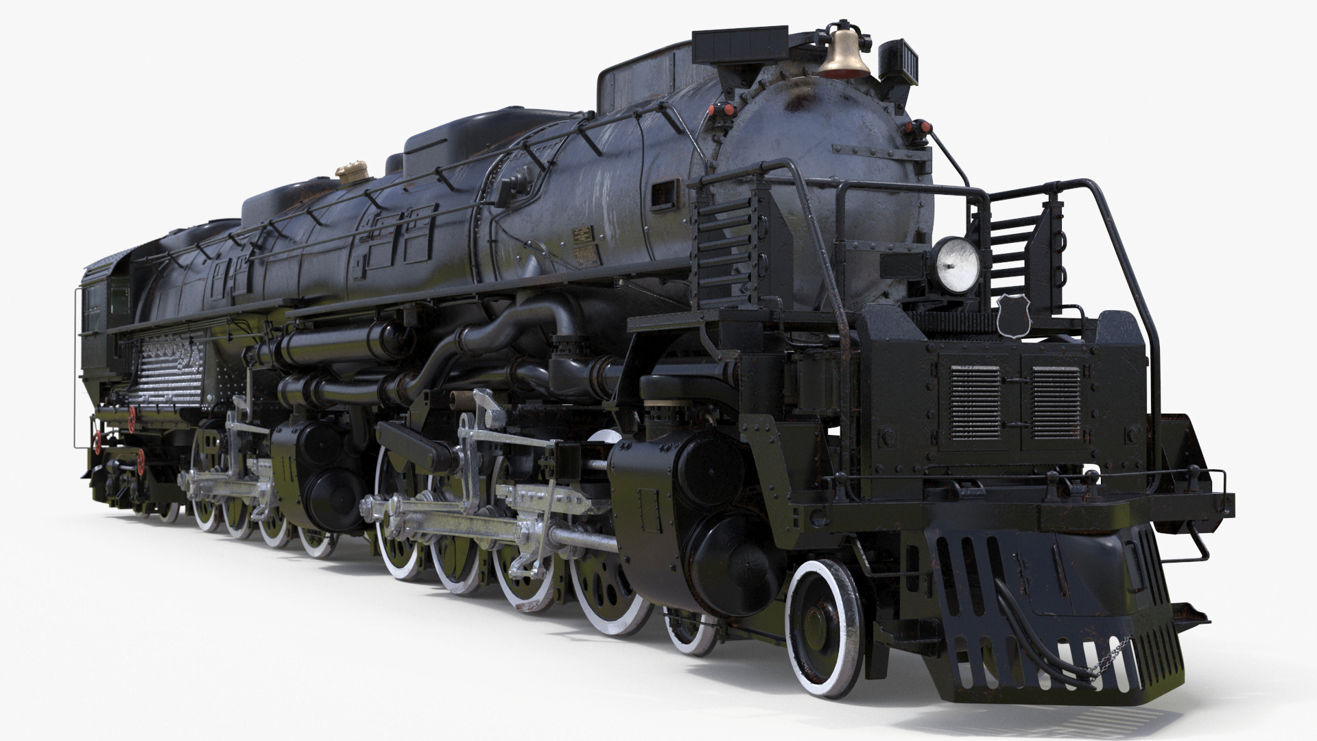3D Worn Locomotive Rigged for Maya