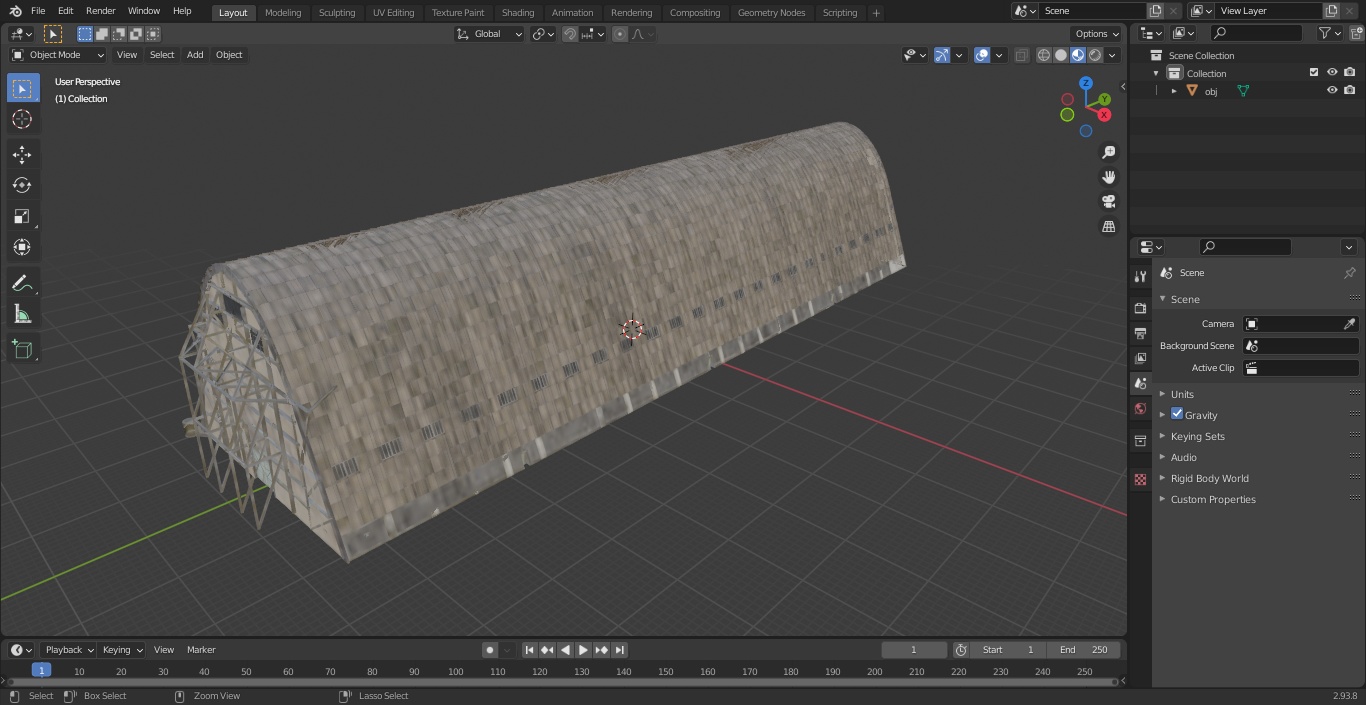 Old Zeppelin Hangar 3D model