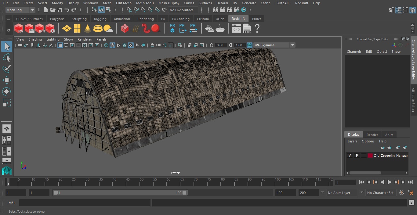 Old Zeppelin Hangar 3D model