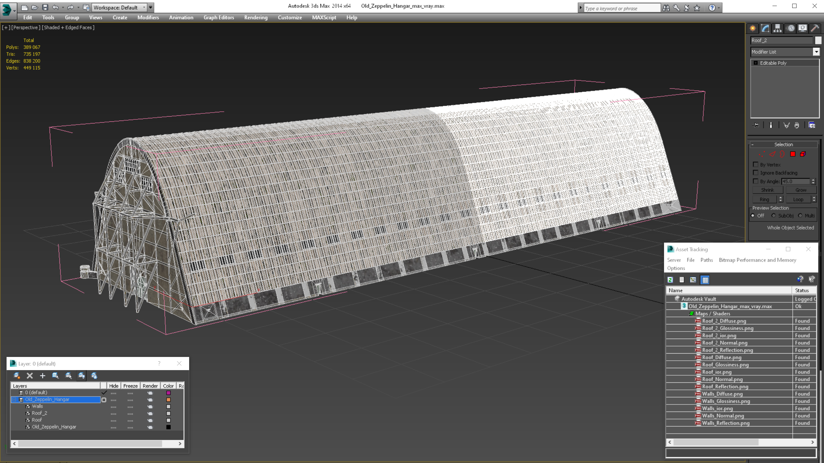 Old Zeppelin Hangar 3D model
