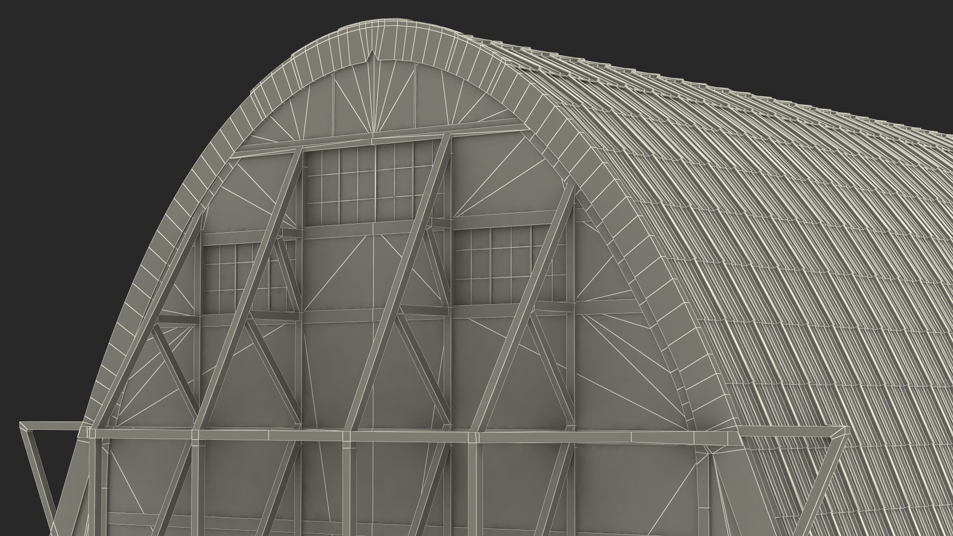 Old Zeppelin Hangar 3D model