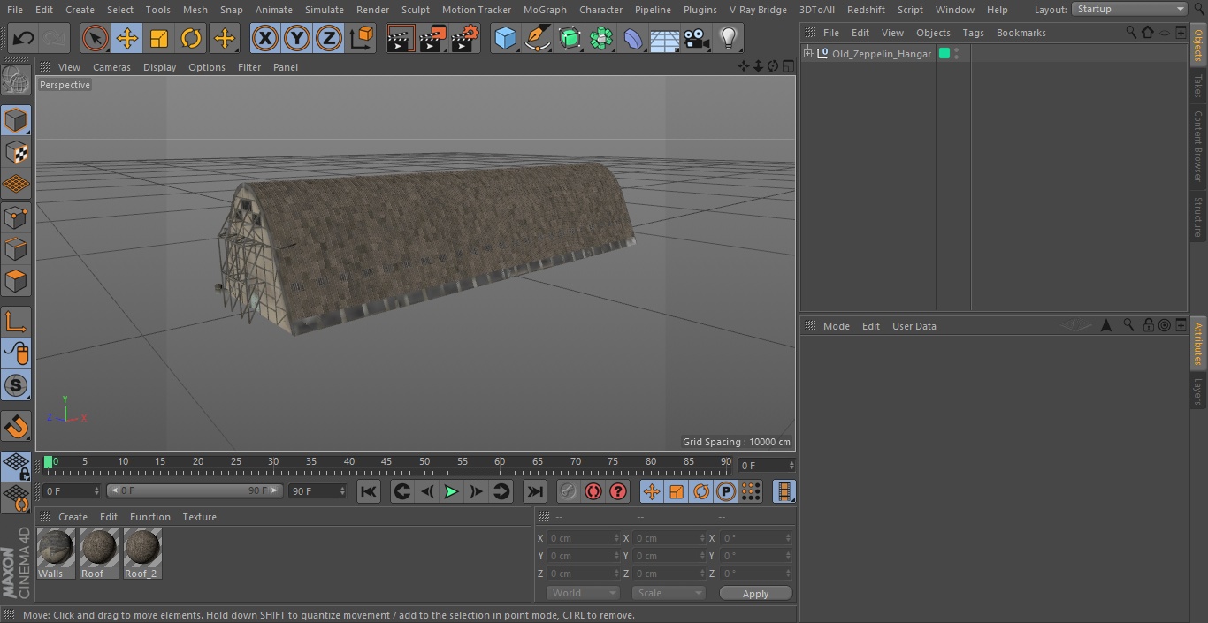 Old Zeppelin Hangar 3D model