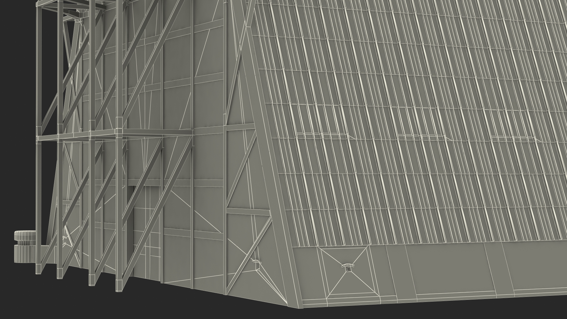 Old Zeppelin Hangar 3D model