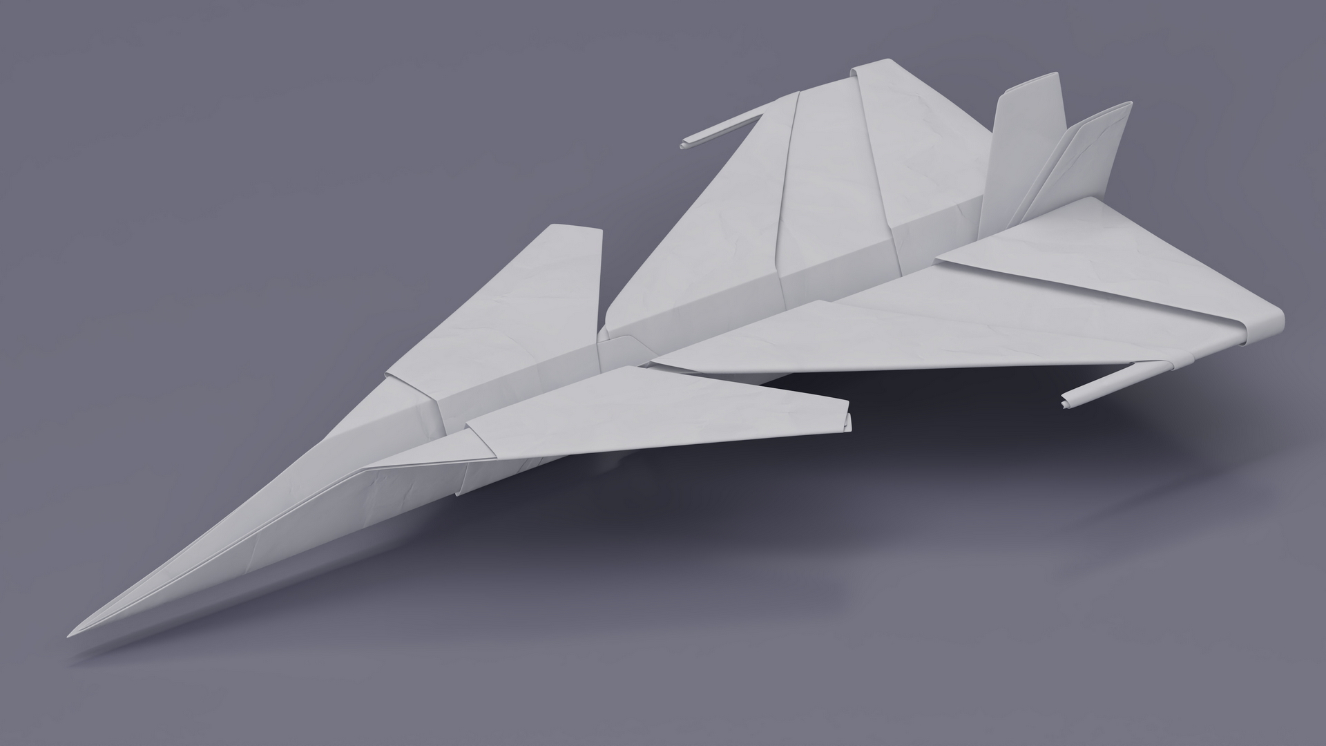 3D Origami Paper Fighter Jet Concept model