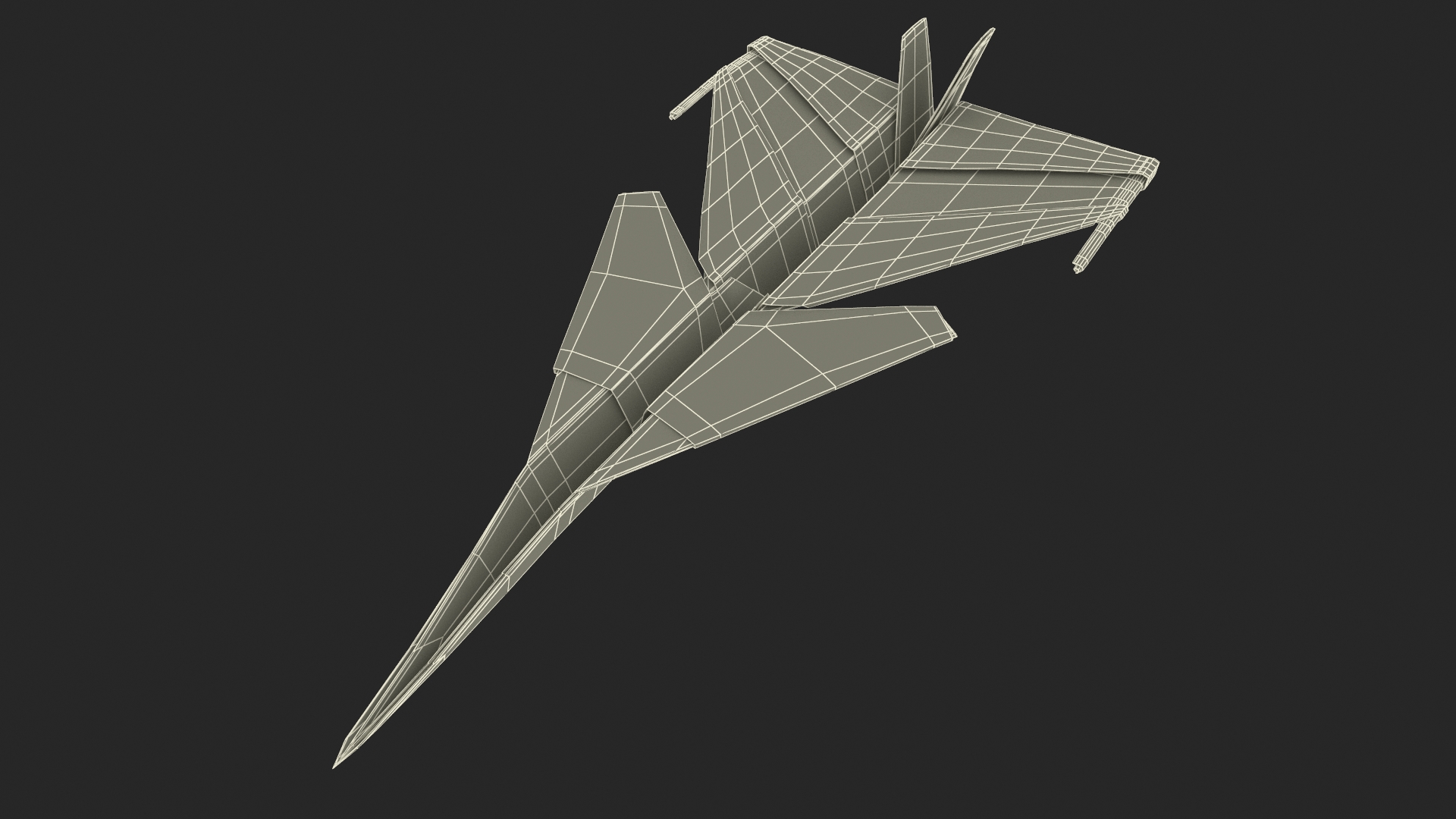 3D Origami Paper Fighter Jet Concept model