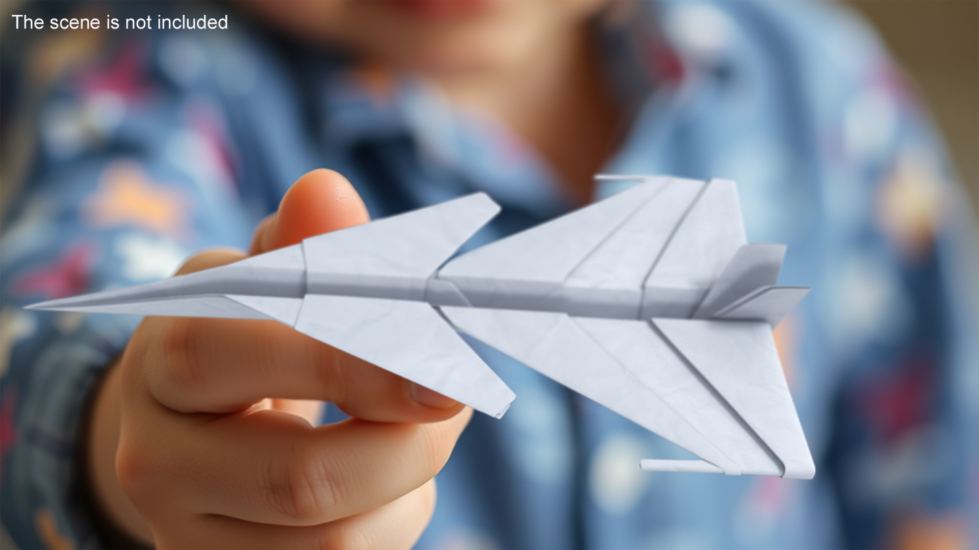 3D Origami Paper Fighter Jet Concept model