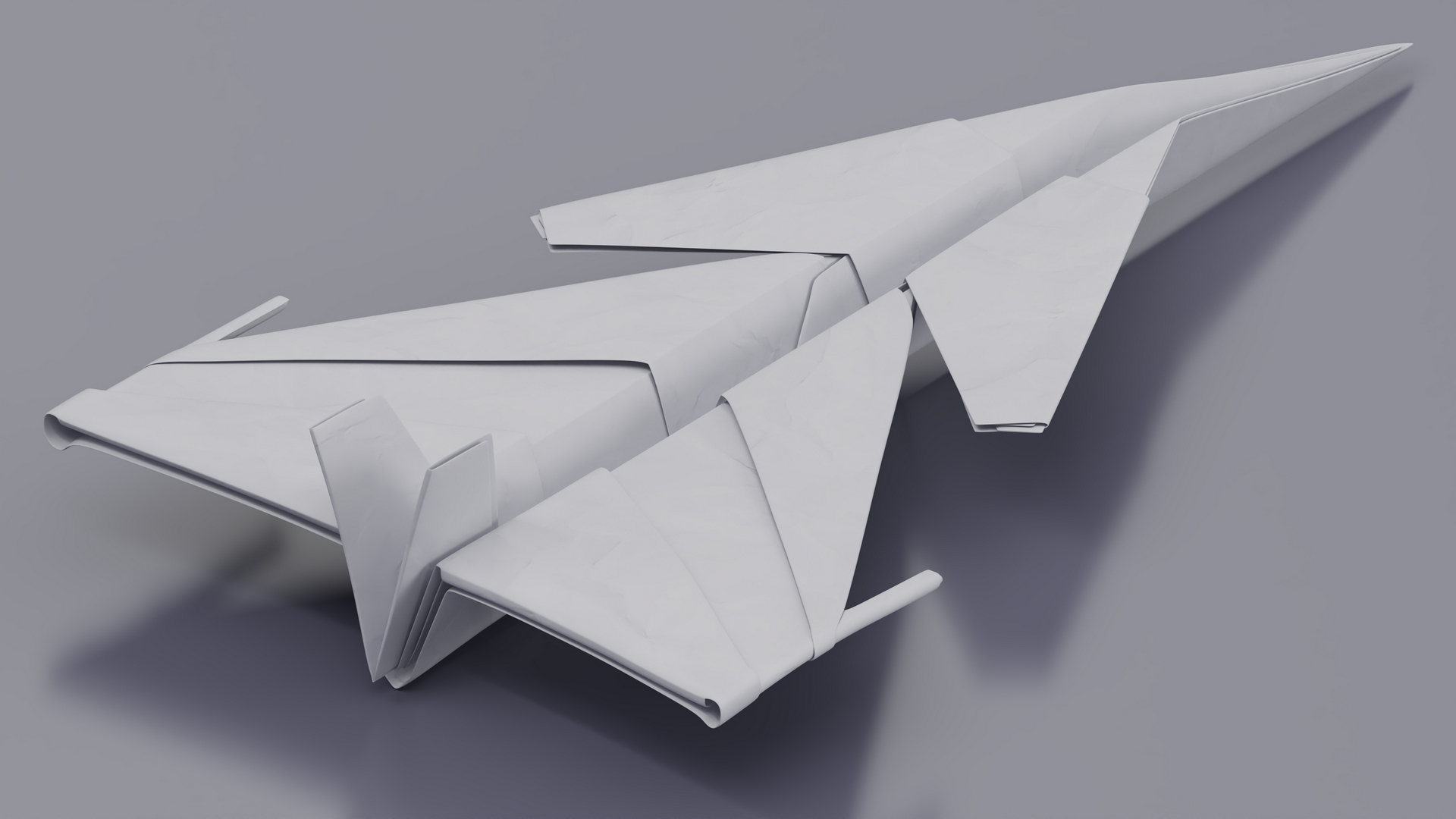 3D Origami Paper Fighter Jet Concept model