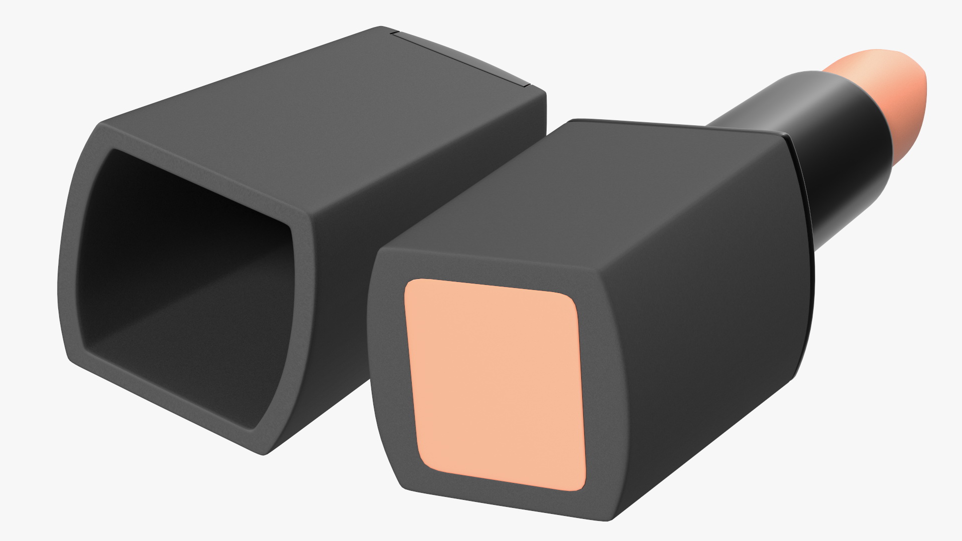 Brown Color Square Lipstick 3D