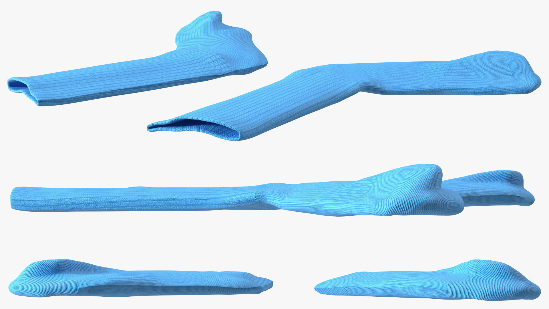 3D model Long Socks Blue Idle