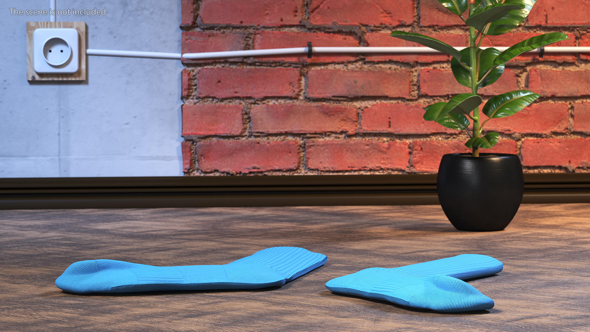 3D model Long Socks Blue Idle