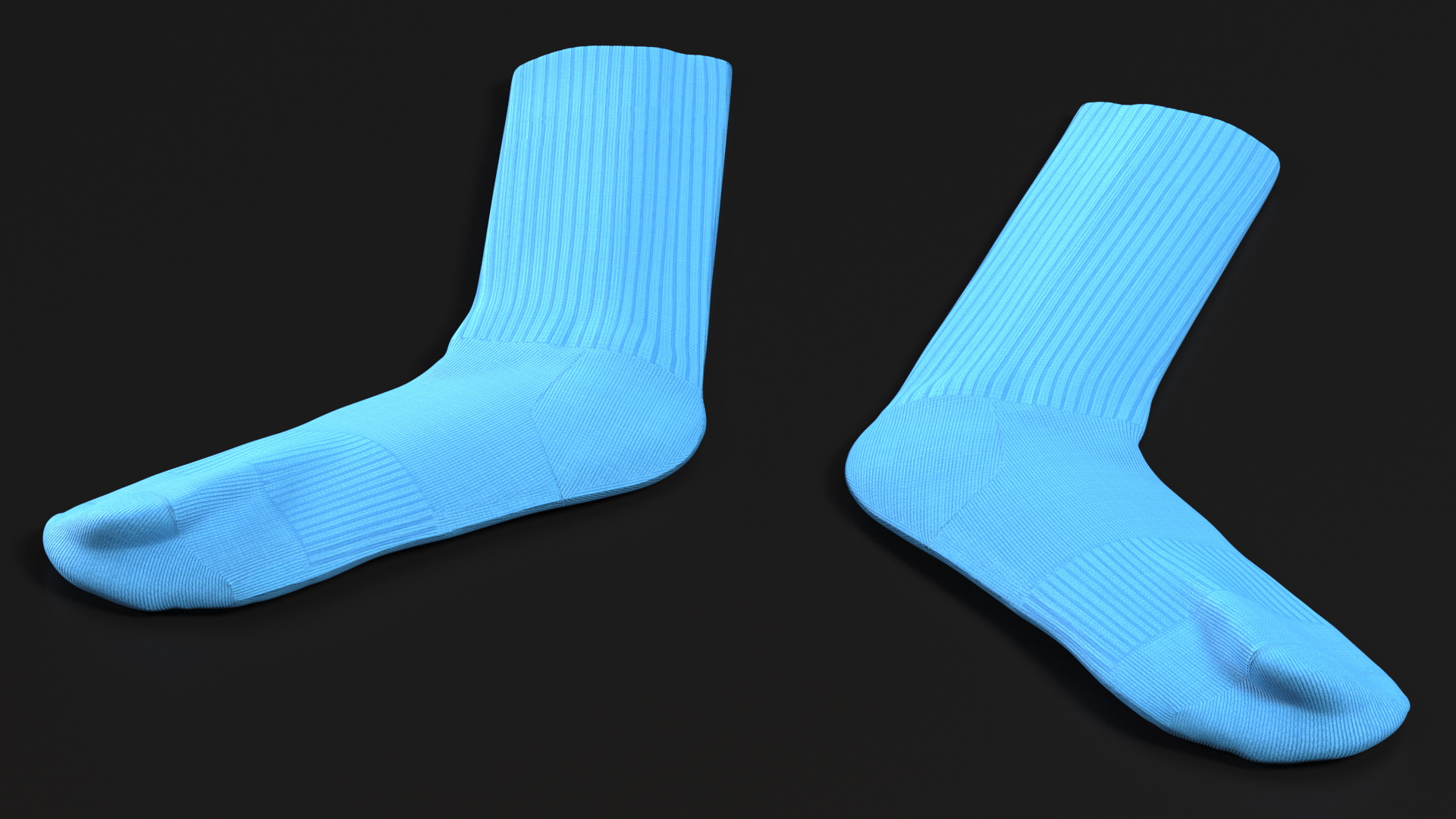 3D model Long Socks Blue Idle