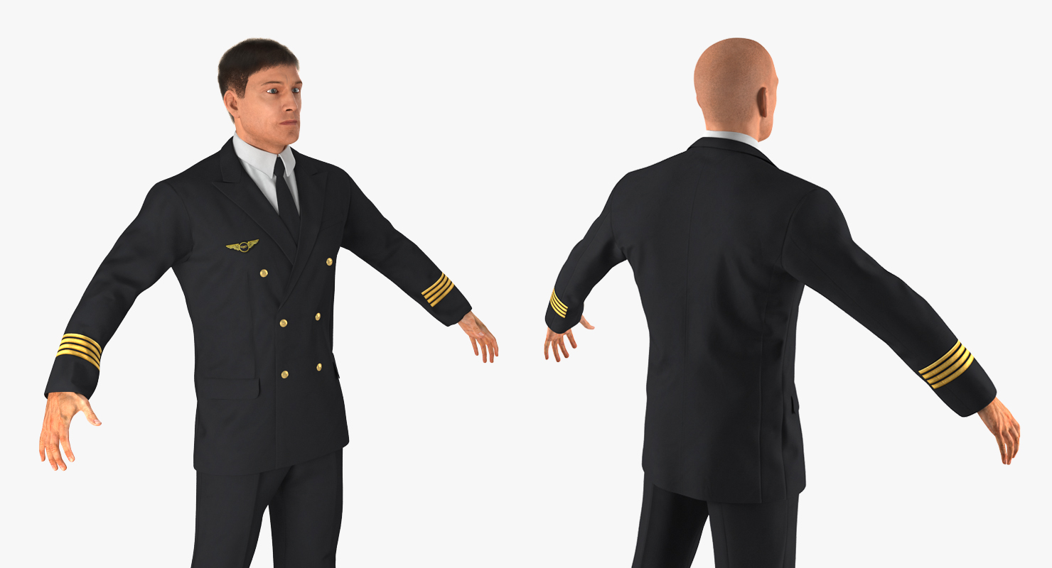 Airline Pilot with Fur 3D