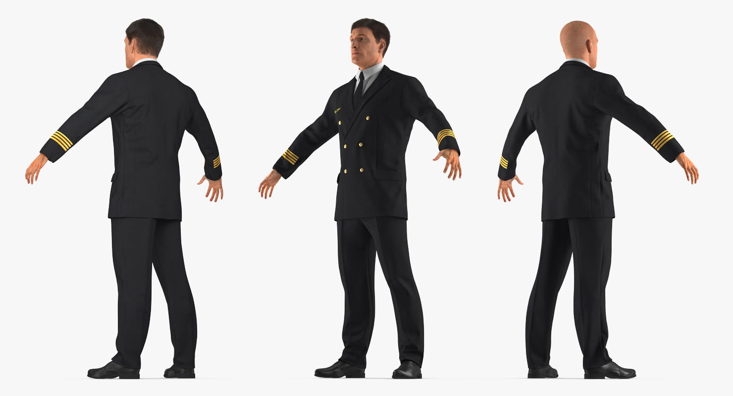 Airline Pilot with Fur 3D