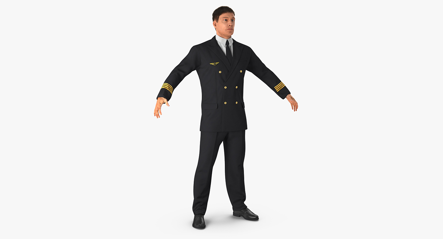 Airline Pilot with Fur 3D