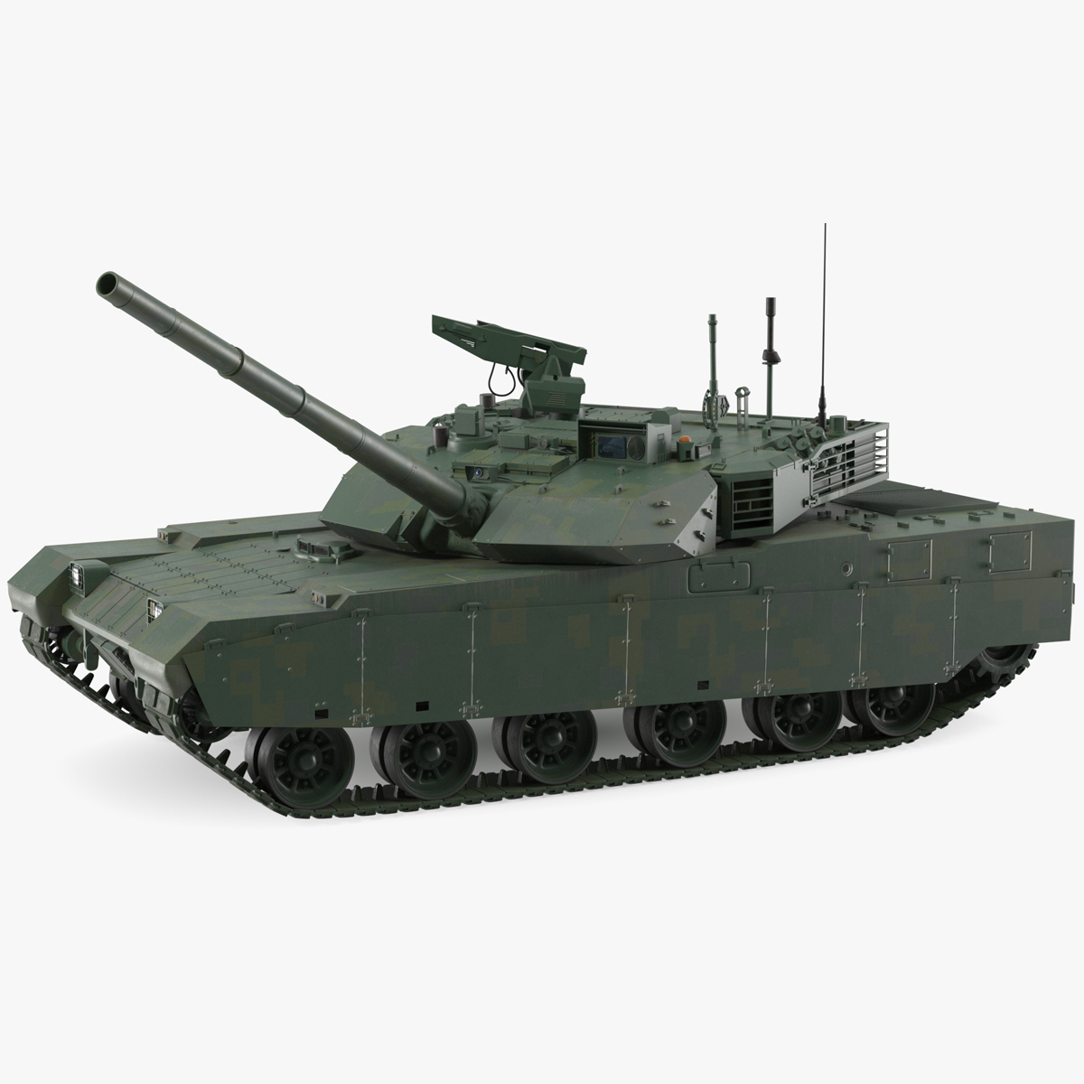 3D Chinese Tank for Forest Battlefield Rigged for Cinema 4D