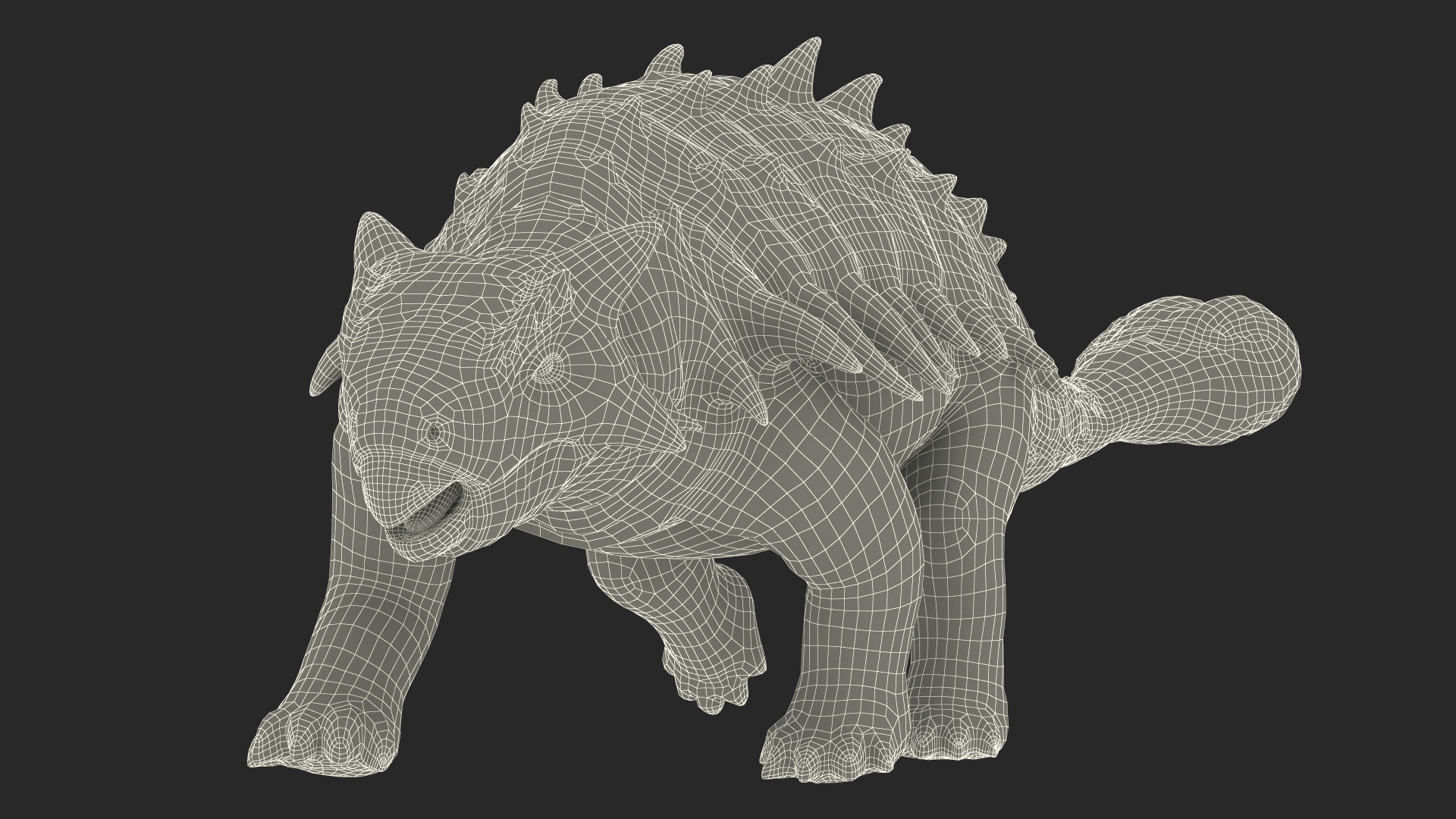 Ankylosaurus Tropical in Walking Pose 3D