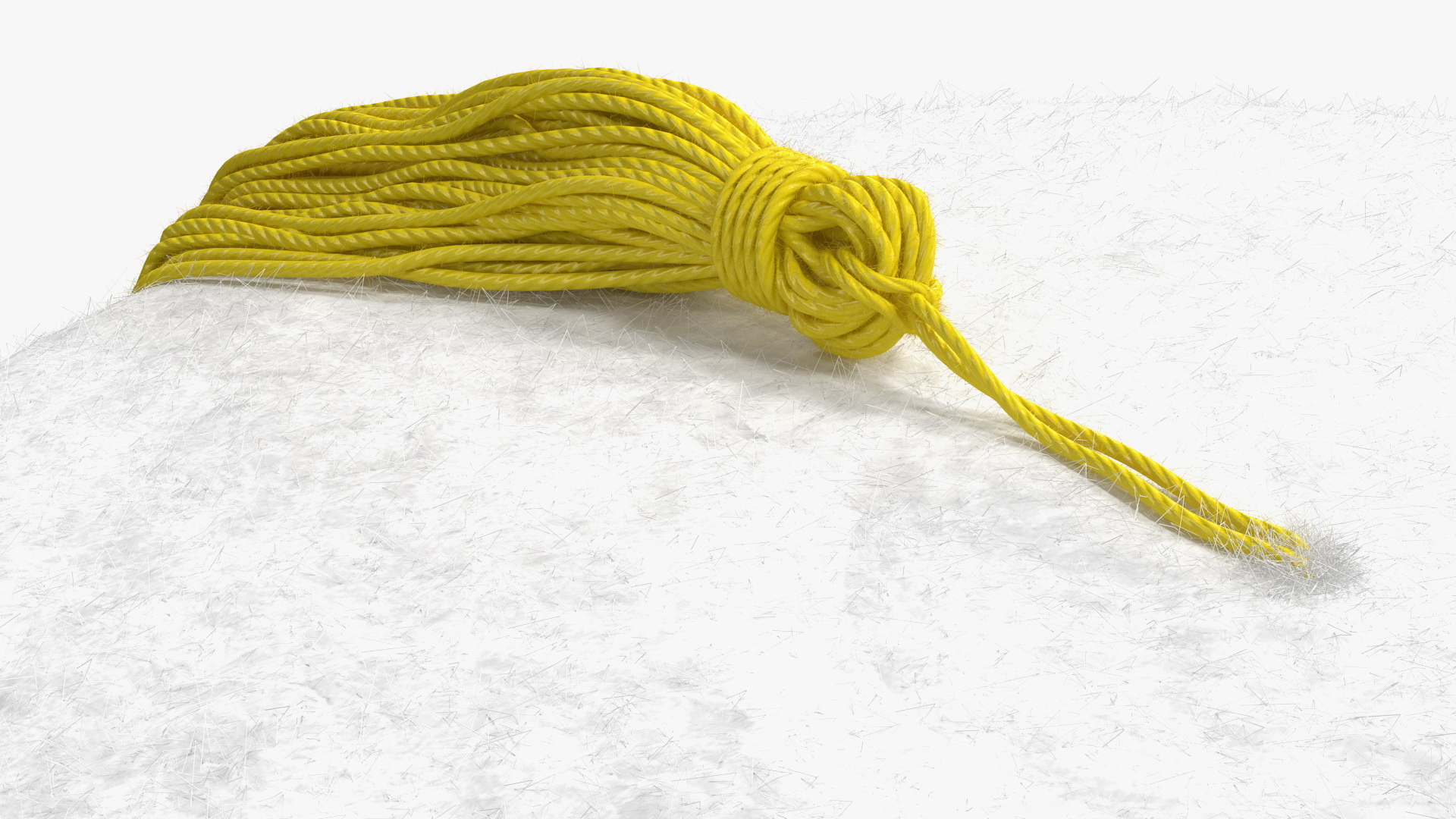 3D model Traditional Arabic White Fez Hat With Yellow Tassel Fur