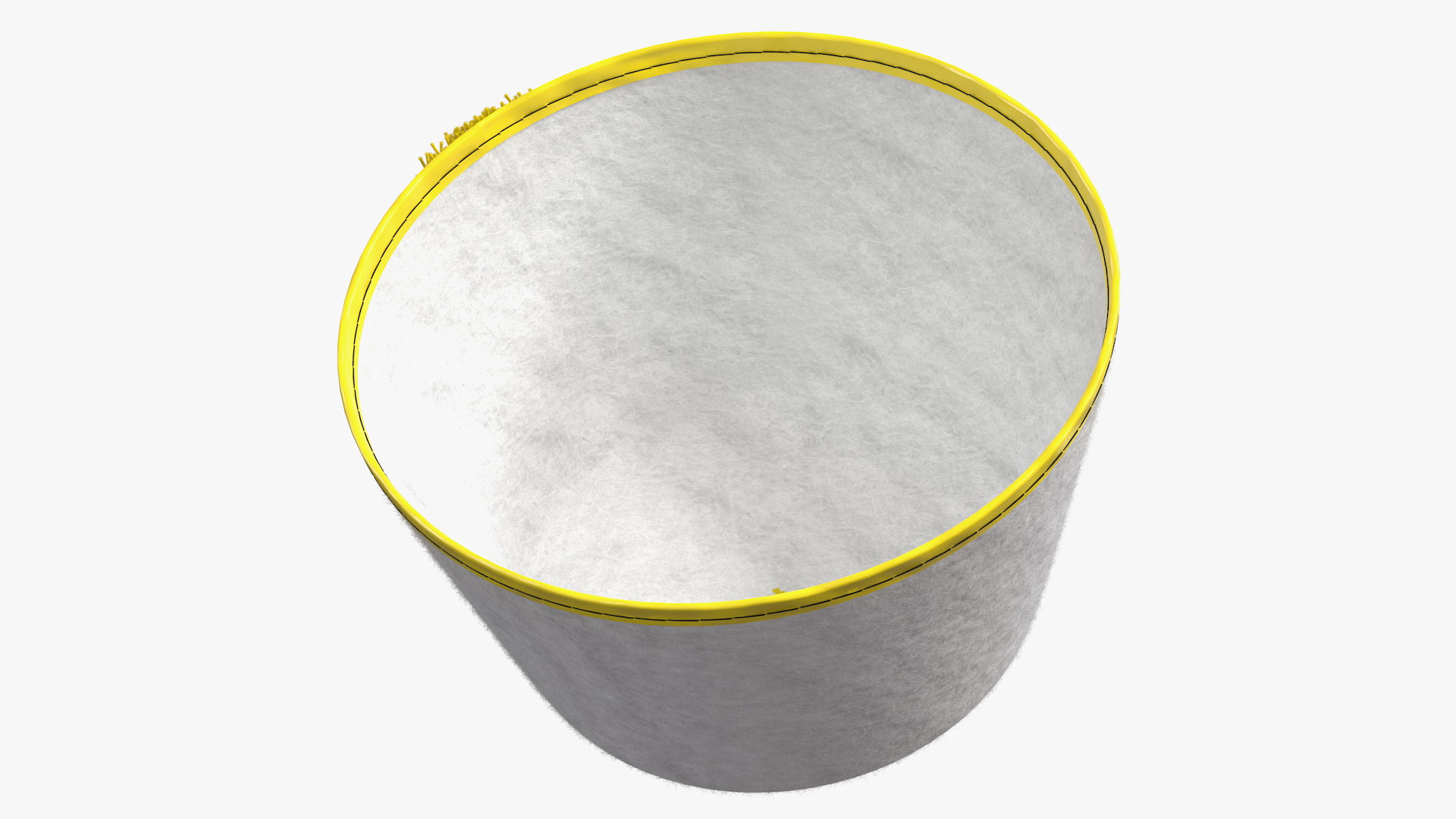 3D model Traditional Arabic White Fez Hat With Yellow Tassel Fur