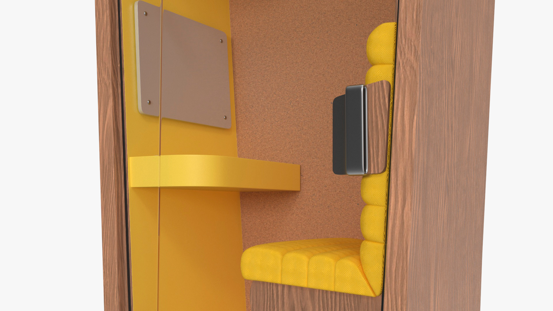 3D model Wooden Office Phone Booth