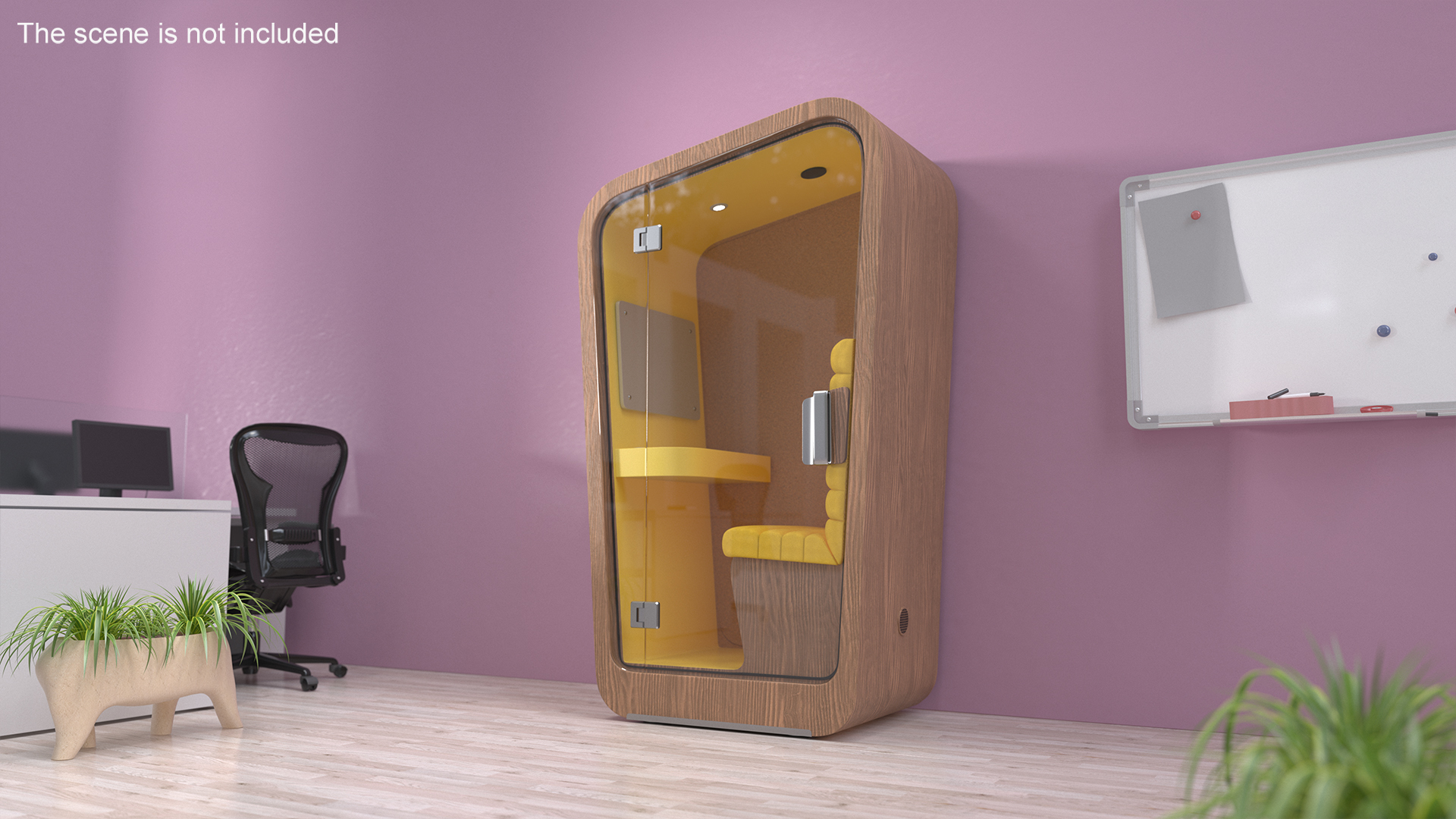 3D model Wooden Office Phone Booth