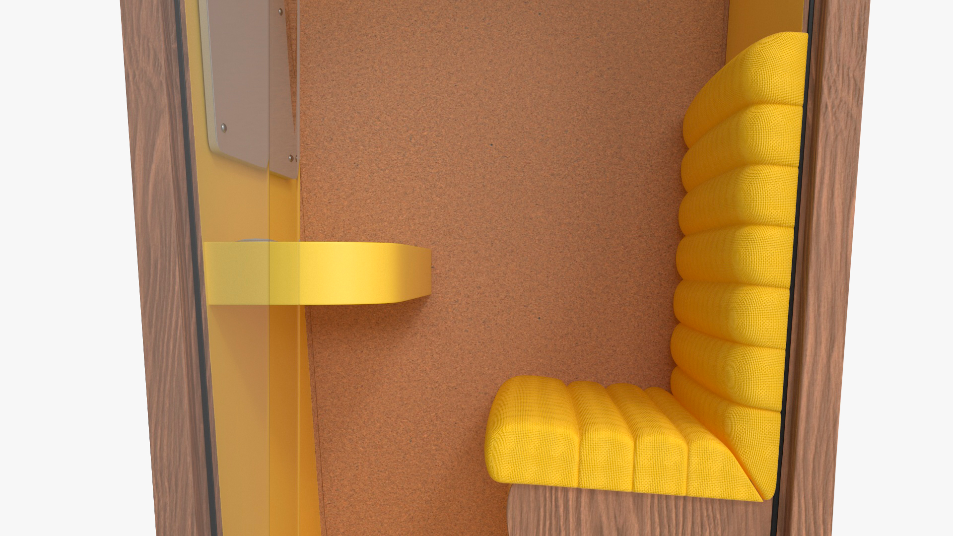 3D model Wooden Office Phone Booth