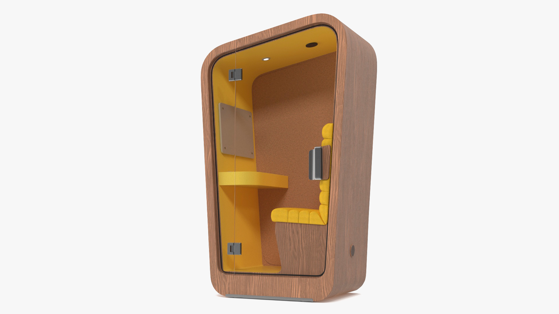3D model Wooden Office Phone Booth