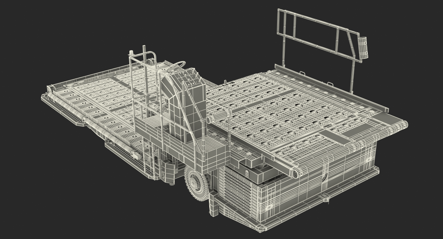 Aircraft Ground Support Lower Deck Loader Commander 15 3D model