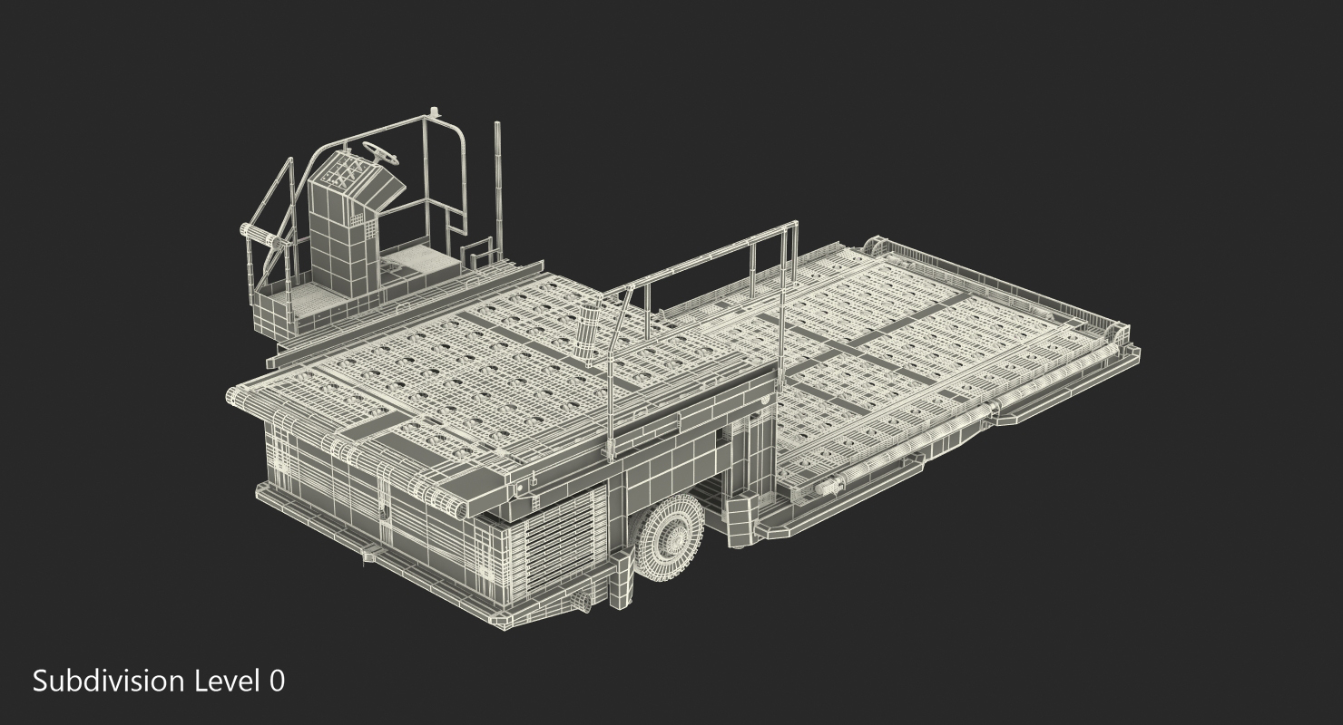 Aircraft Ground Support Lower Deck Loader Commander 15 3D model