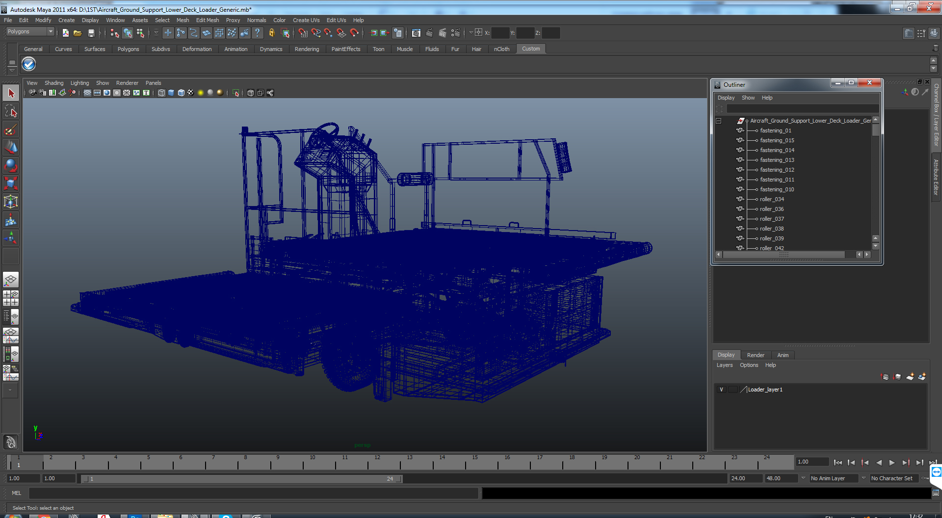 Aircraft Ground Support Lower Deck Loader Commander 15 3D model