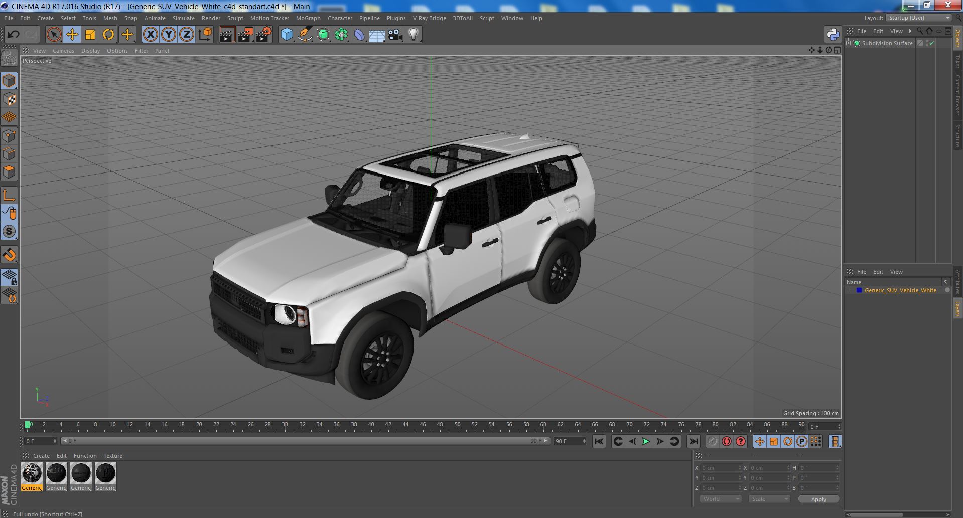 3D model Generic SUV Vehicle White