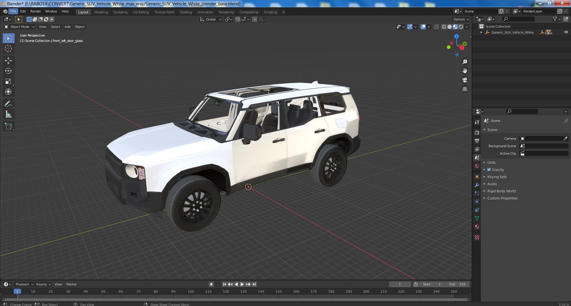 3D model Generic SUV Vehicle White