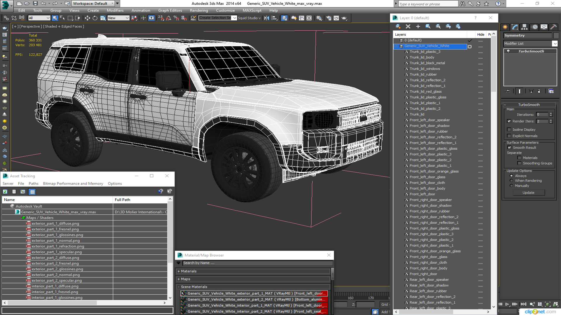 3D model Generic SUV Vehicle White