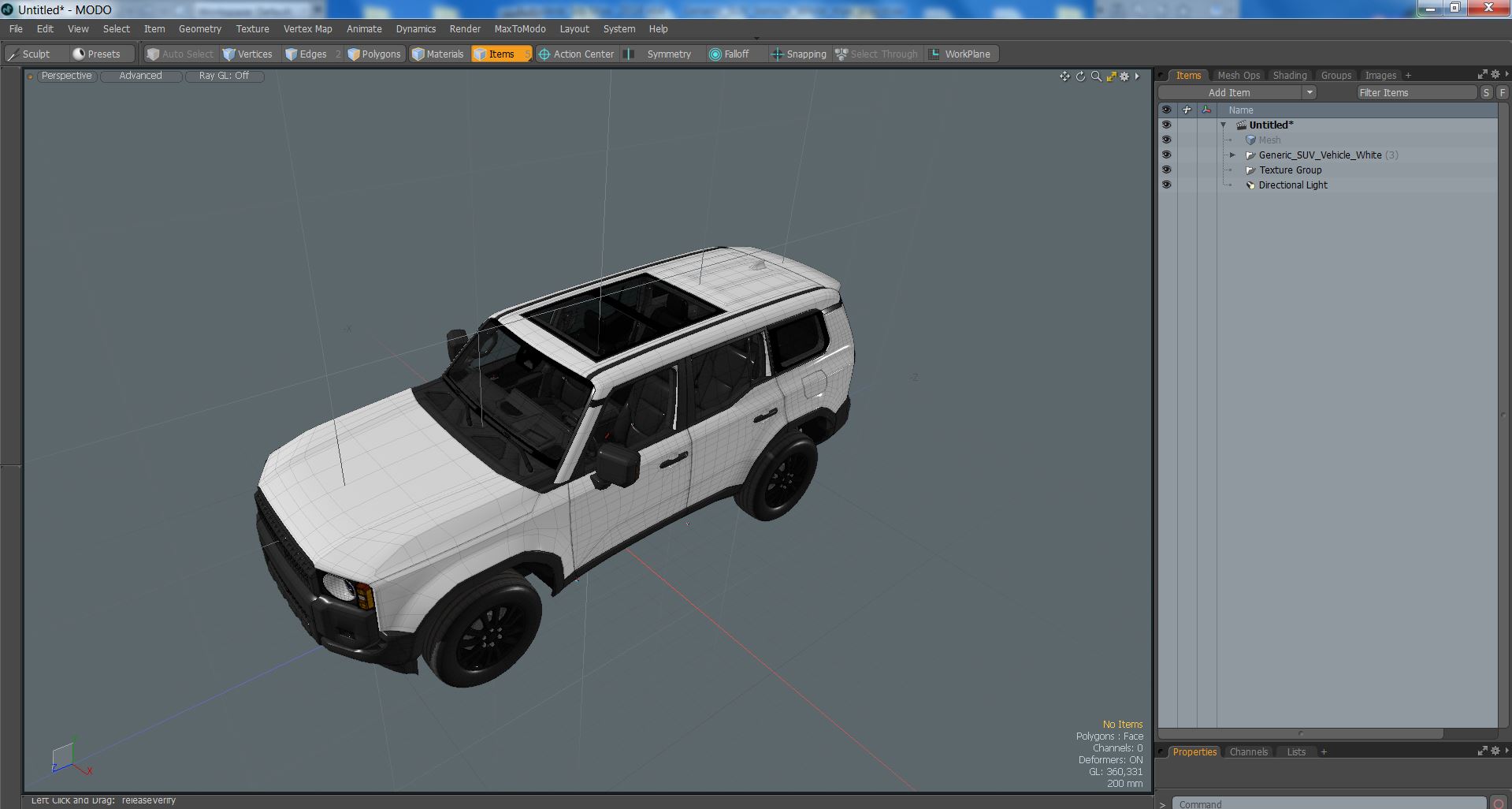 3D model Generic SUV Vehicle White