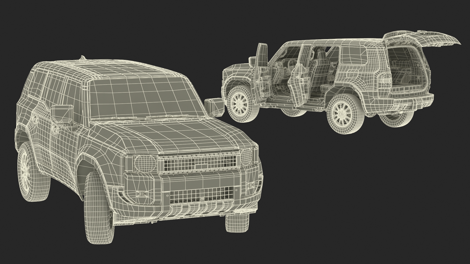 3D model Generic SUV Vehicle White