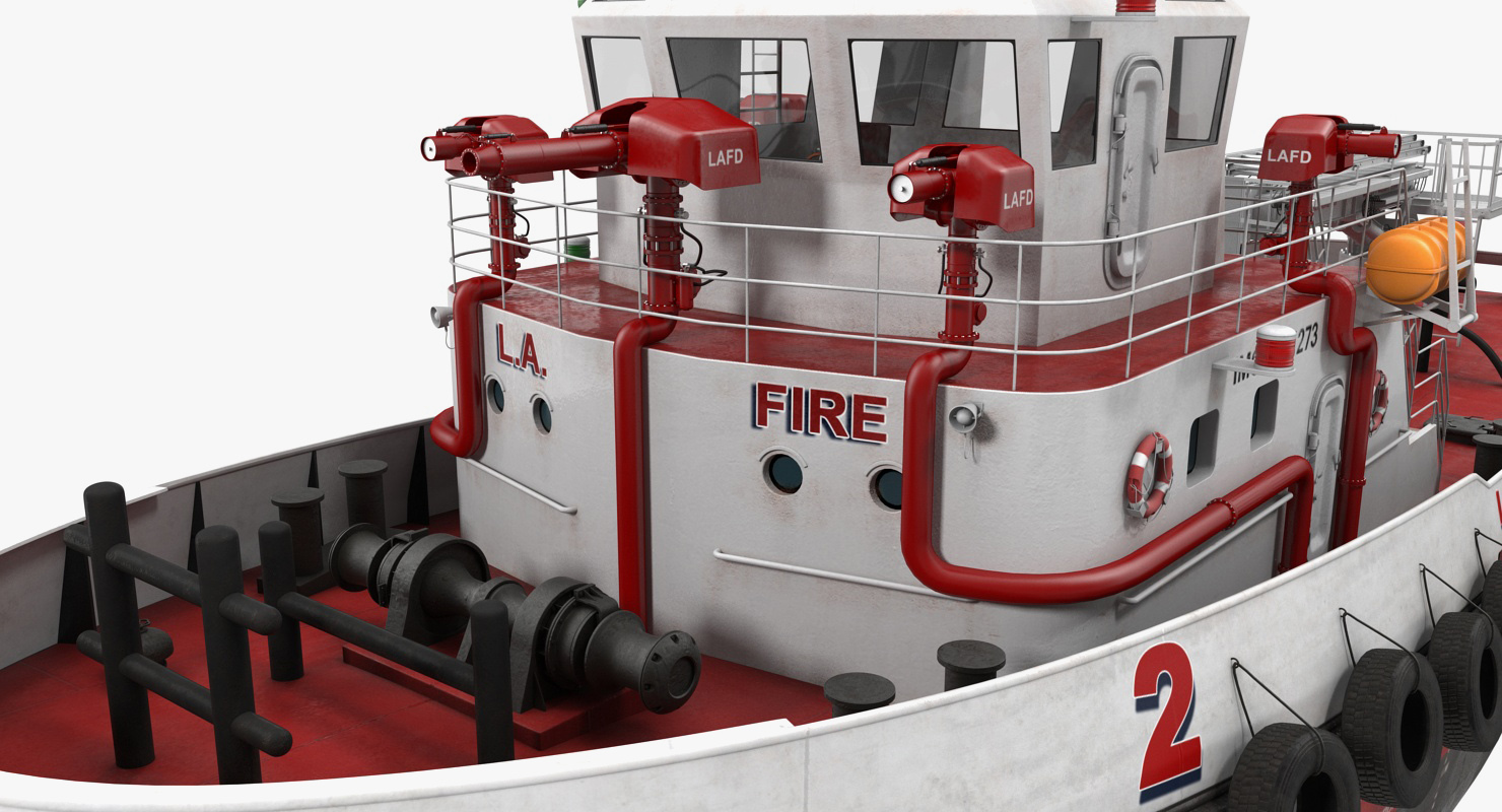 Los Angeles Fireboat Rigged 3D