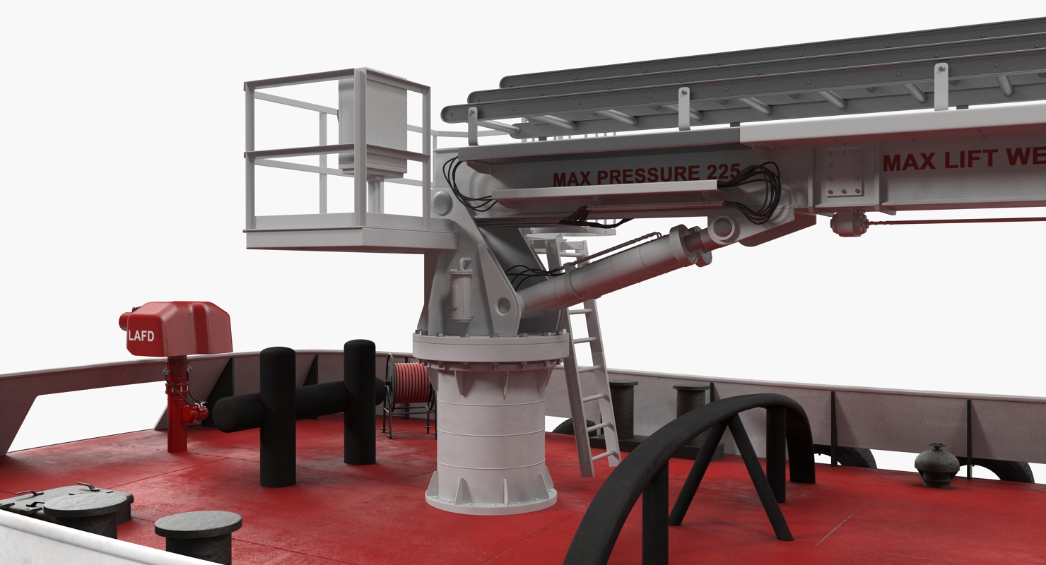 Los Angeles Fireboat Rigged 3D