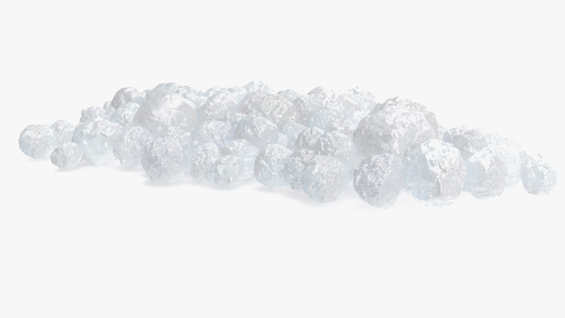 3D model Different Sizes Hail Big Bunch