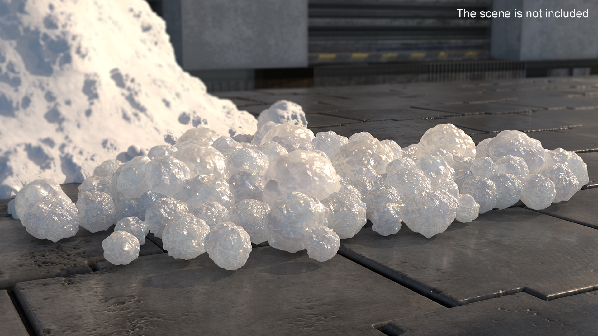 3D model Different Sizes Hail Big Bunch