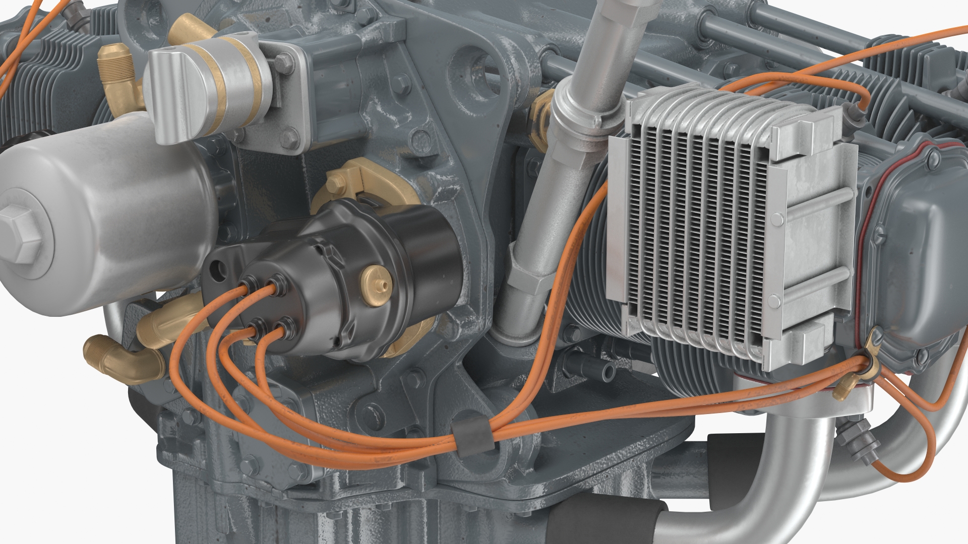 Lycoming O 320 Piston Aero Engine New 3D