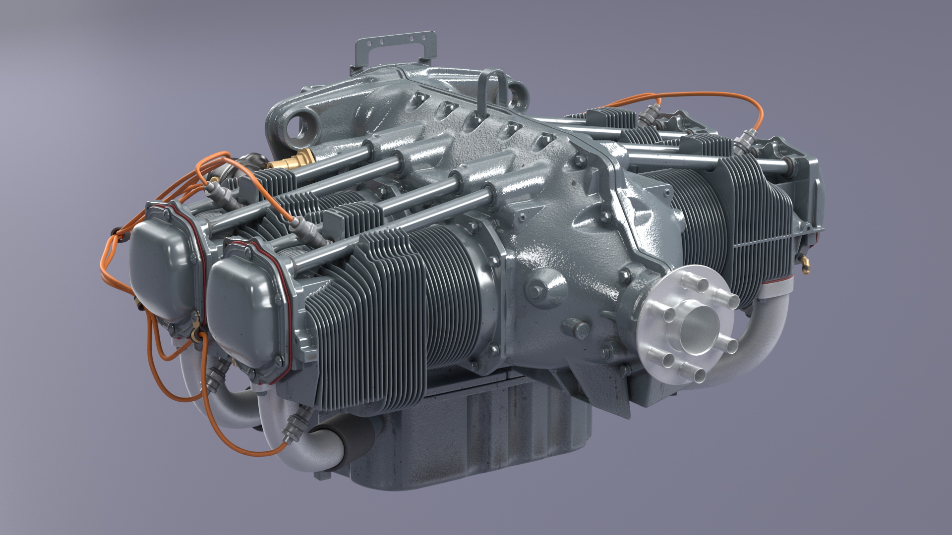 Lycoming O 320 Piston Aero Engine New 3D