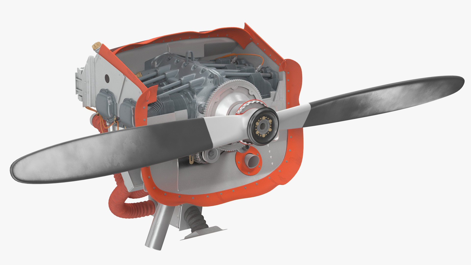 Lycoming O 320 Piston Aero Engine New 3D