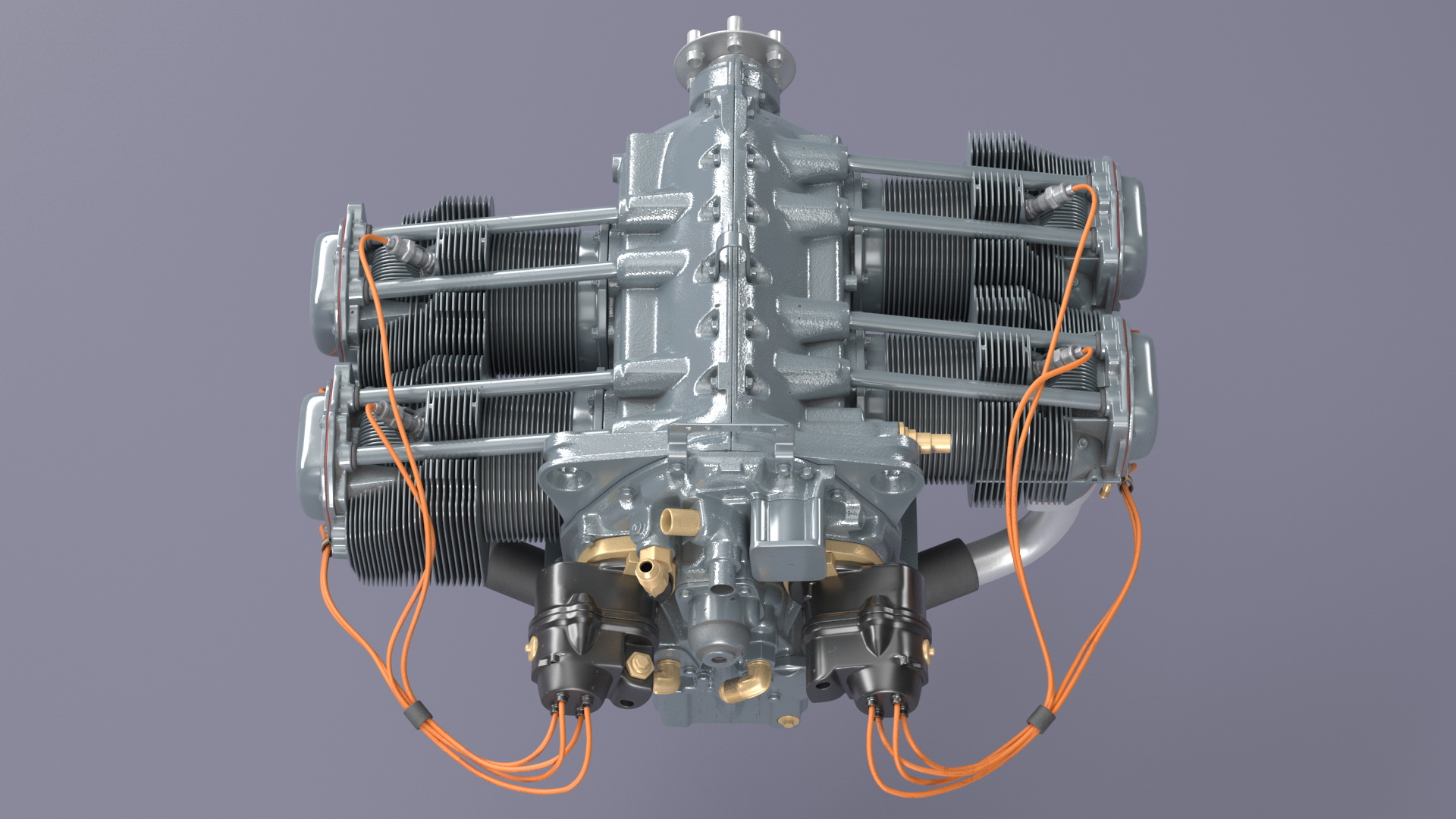 Lycoming O 320 Piston Aero Engine New 3D