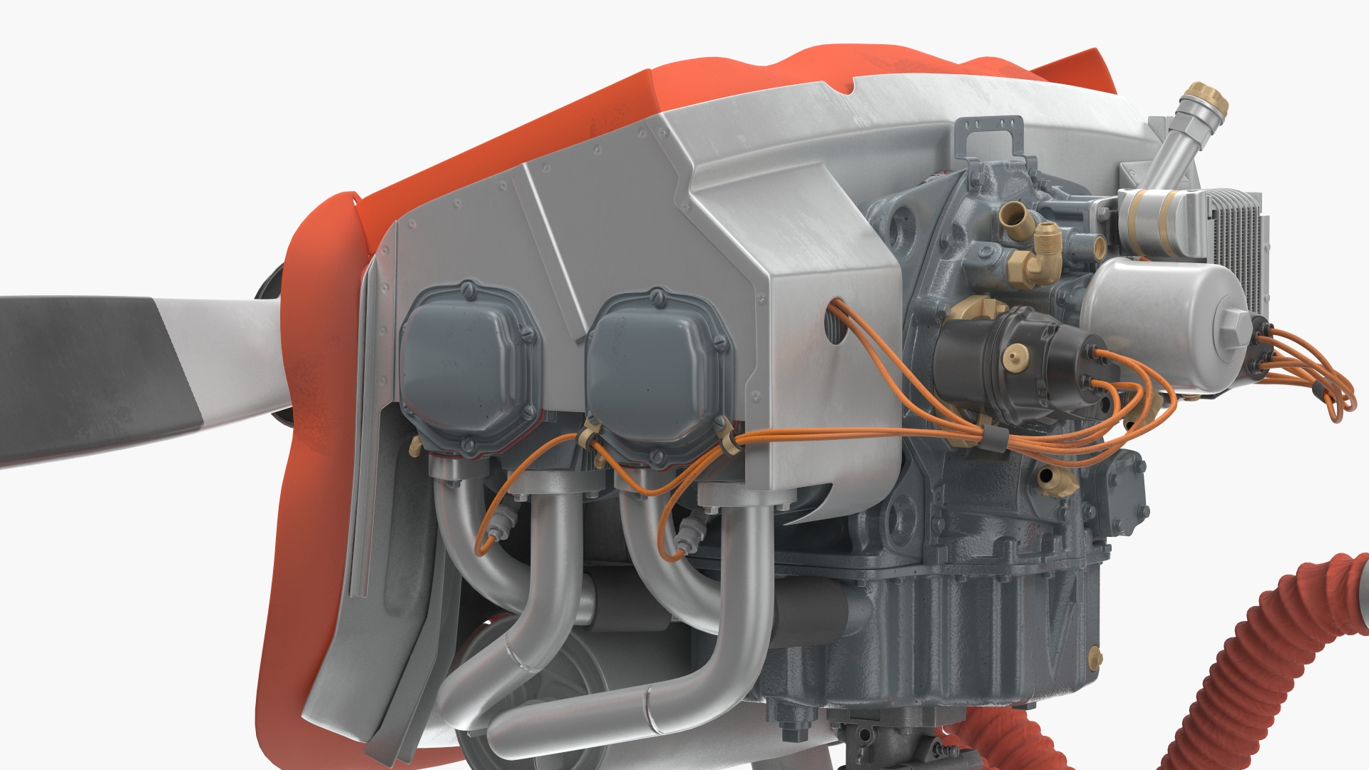 Lycoming O 320 Piston Aero Engine New 3D