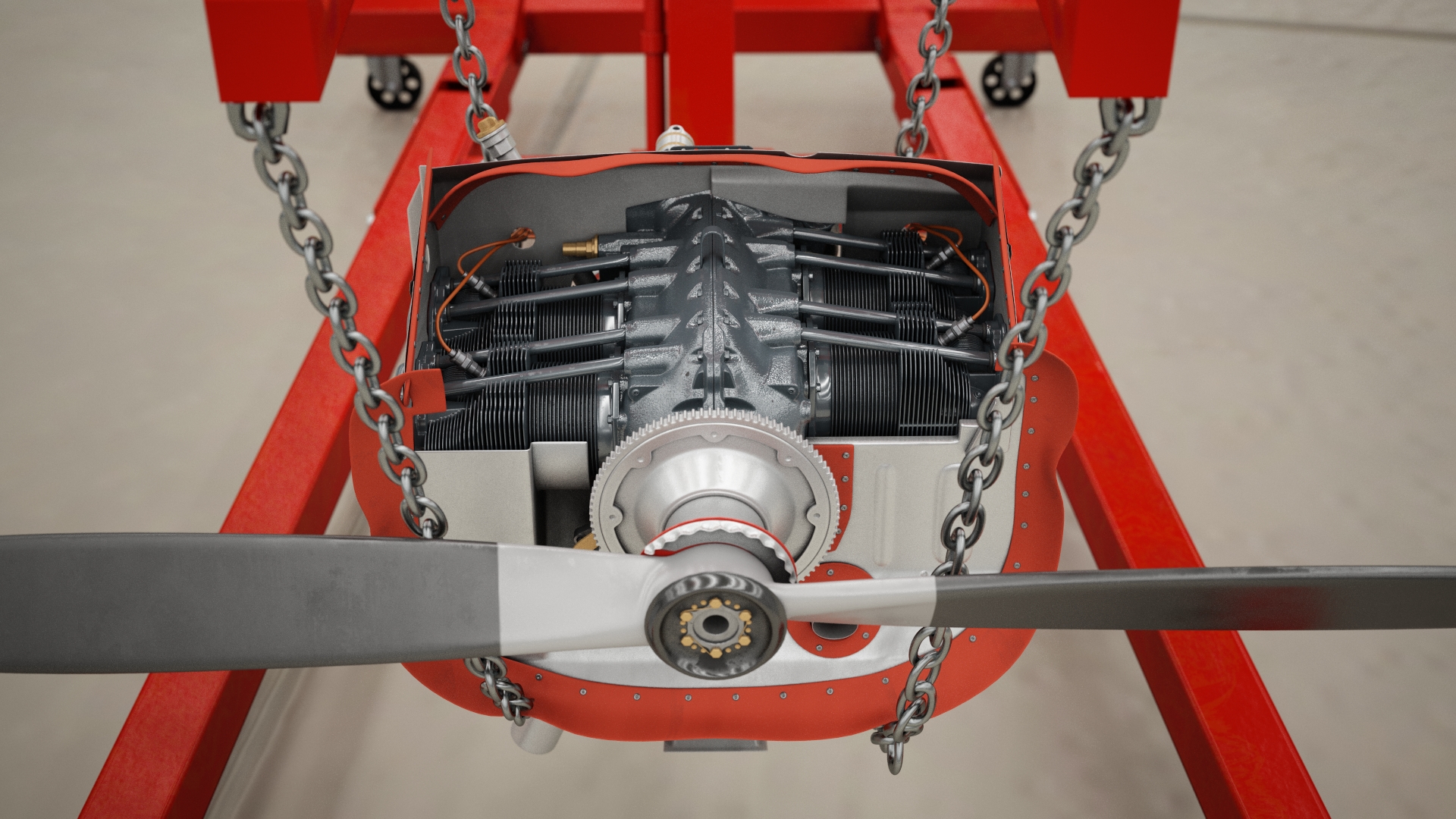 Lycoming O 320 Piston Aero Engine New 3D