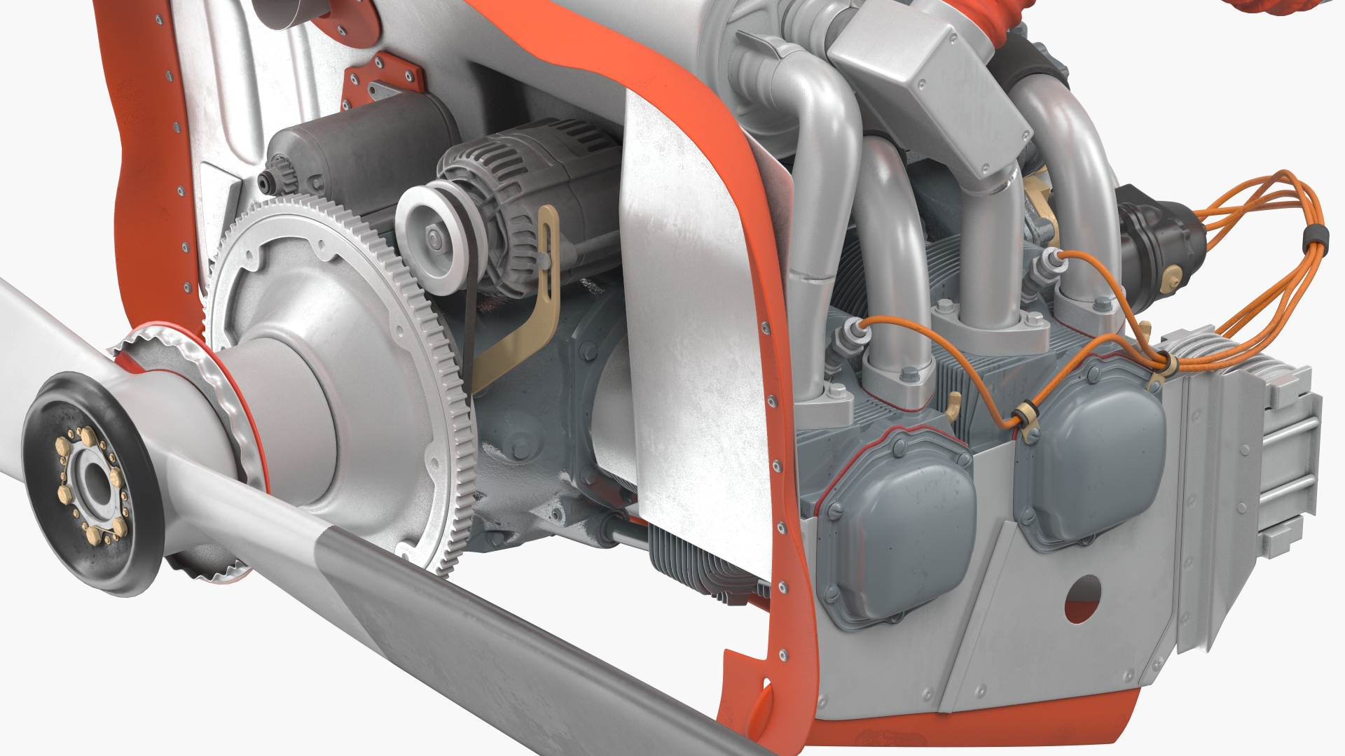 Lycoming O 320 Piston Aero Engine New 3D