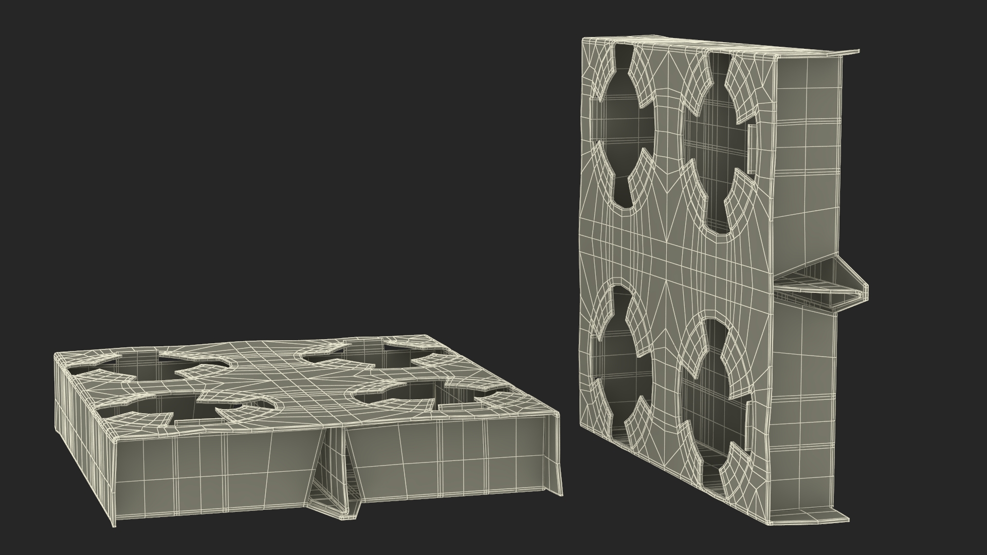 3D model Corrugated Cardboard Box for Coffee